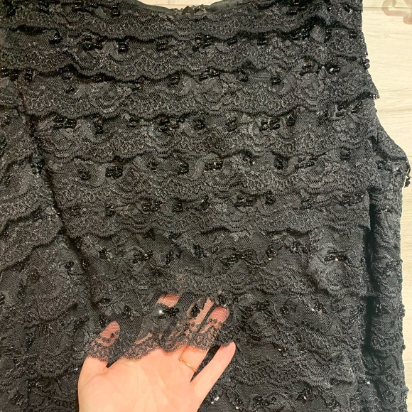 Marina Black Sequin Sleeveless lace Sheath Dress size 12 - Picture 4 of 8
